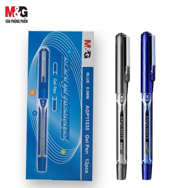 [Combo 5 chiếc] Bút kí MG - Bút Gel M&G AGP11535 0.5mm. Màu Xanh, Đen. Có ruột thay thế