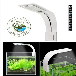 Đèn Led Kẹp Clip lamp Aquabule Led 10 trắng xanh và CoCo M280 trắng Cho Bể thủy sinh 20-50cm  bể bán cạn biotop