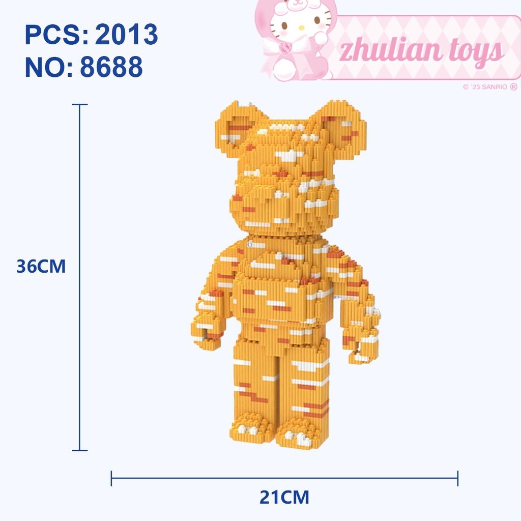 Mô hình lắp ráp gấu bearbrick cỡ lớn 30cm - 36cm tặng búa+ , quà tặng