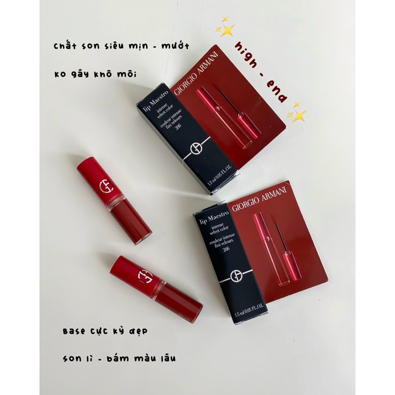❤️ Son kem lì Giorgio Armani màu 206 - Full box hàng chuẩn ❤️