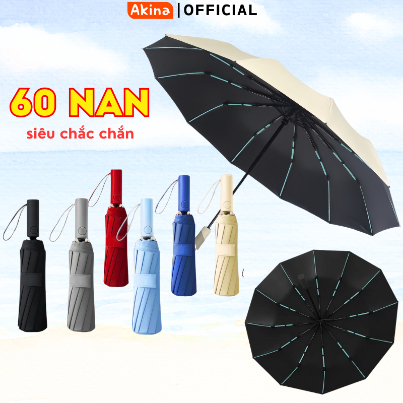 Ô Dù Akina Bấm Mở Tự Động Nhiều Màu Sắc Đa Dạng