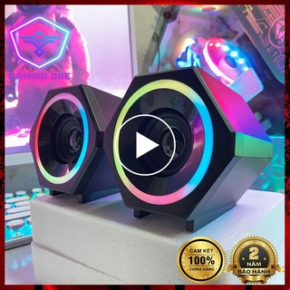 Loa vi tính để bàn mini led rgb 2.0 kisonli l-6060 loa vi tính laptop gaming nghe nhạc bass lớn có dây