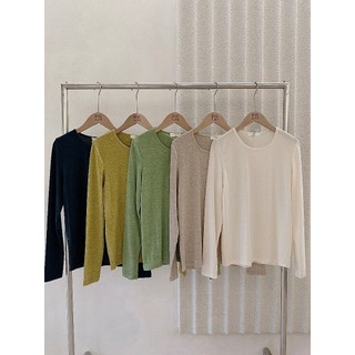 Áo pull trơn muối tiêu dài tay cổ tròn 281 ZING STUDIO