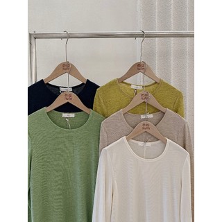 Áo pull trơn muối tiêu dài tay cổ tròn 281 ZING STUDIO