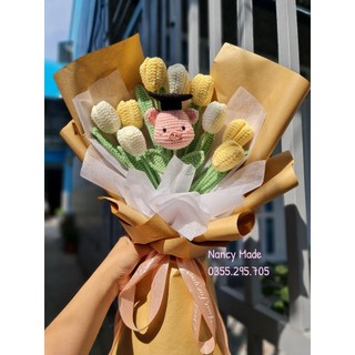Hoa tulip bằng len | hoa len vĩnh cửu hoa blackpink