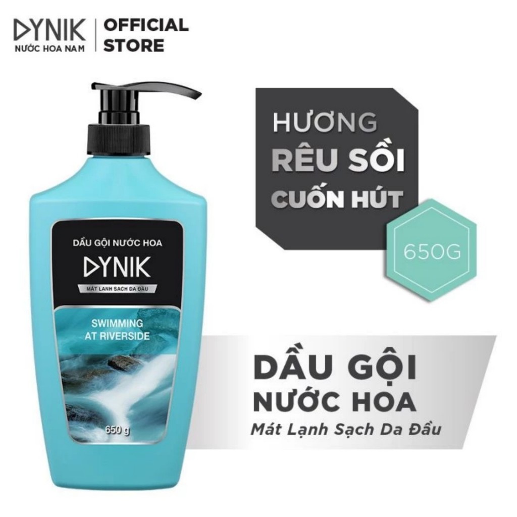 DẦU GỘI NƯỚC HOA NAM DYNIK CHUẨN THƠM MÁT 650G.