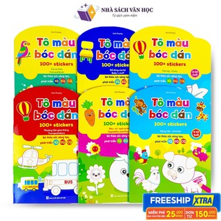 Sách - tô màu bóc dán 100+ stickers - đồ chơi thông minh cho bé.
