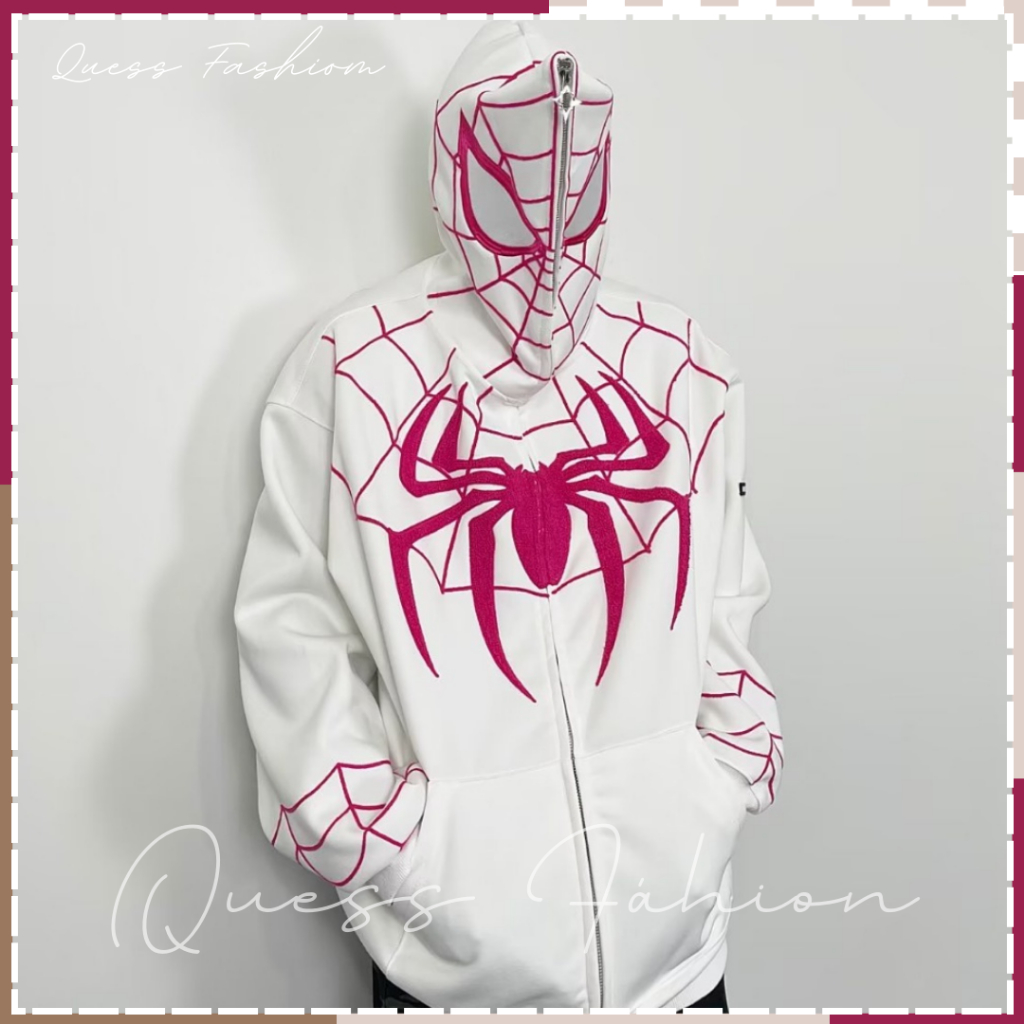 Áo khoác nhện mùa đông nam nữ jaket form rộng thời trang cá tính, áo hoodie người nhện