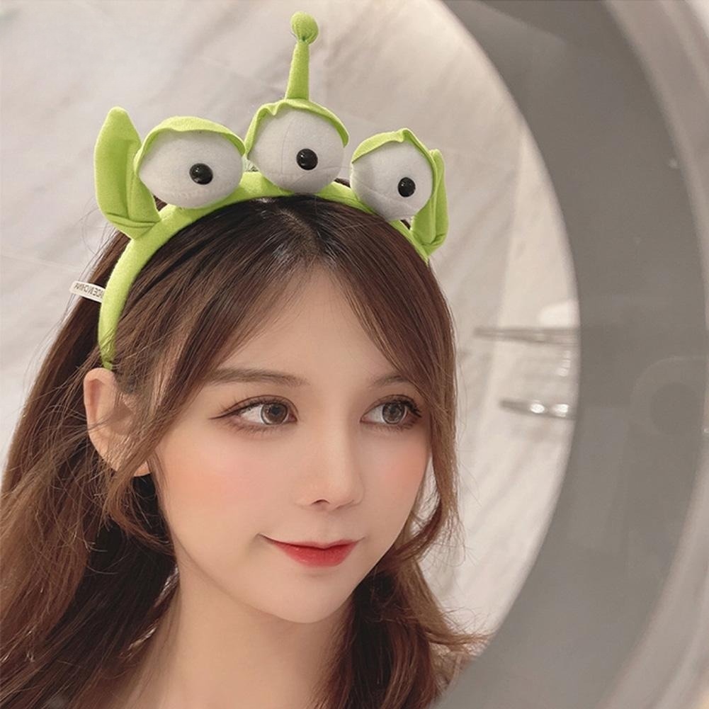 Băng Đô Cài Tóc Họa Tiết Hoạt Hình Quái Vật Ba Mắt Dễ Thương Cho Nữ