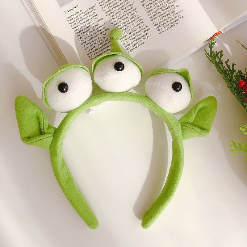 Băng Đô Cài Tóc Họa Tiết Hoạt Hình Quái Vật Ba Mắt Dễ Thương Cho Nữ