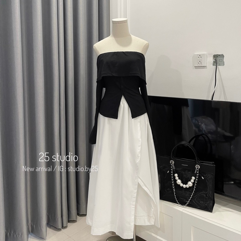SET ÁO TRỄ VAI KÈM CHÂN VÁY XẺ TÀ | STUDIOBY25