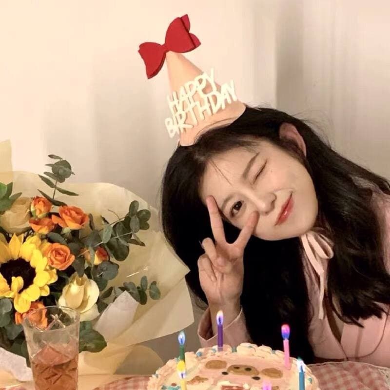 Mũ sinh nhật phong cách Hàn Quốc xinh xắn, Mũ sinh nhật dạ hottrend dễ thương