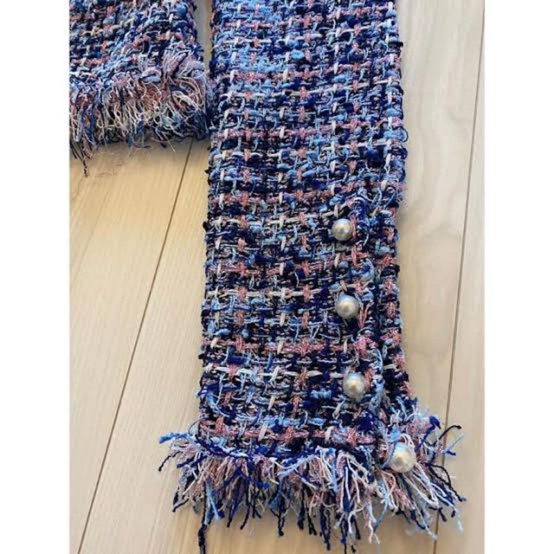 Áo tweed trễ vai ZARA size M