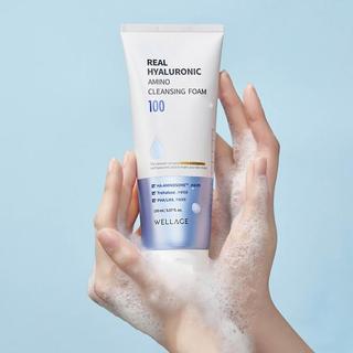 Sn0660 - sữa rửa mặt tạo bọt sạch sâu wellage real hyaluronic amino cleansing foam 150ml