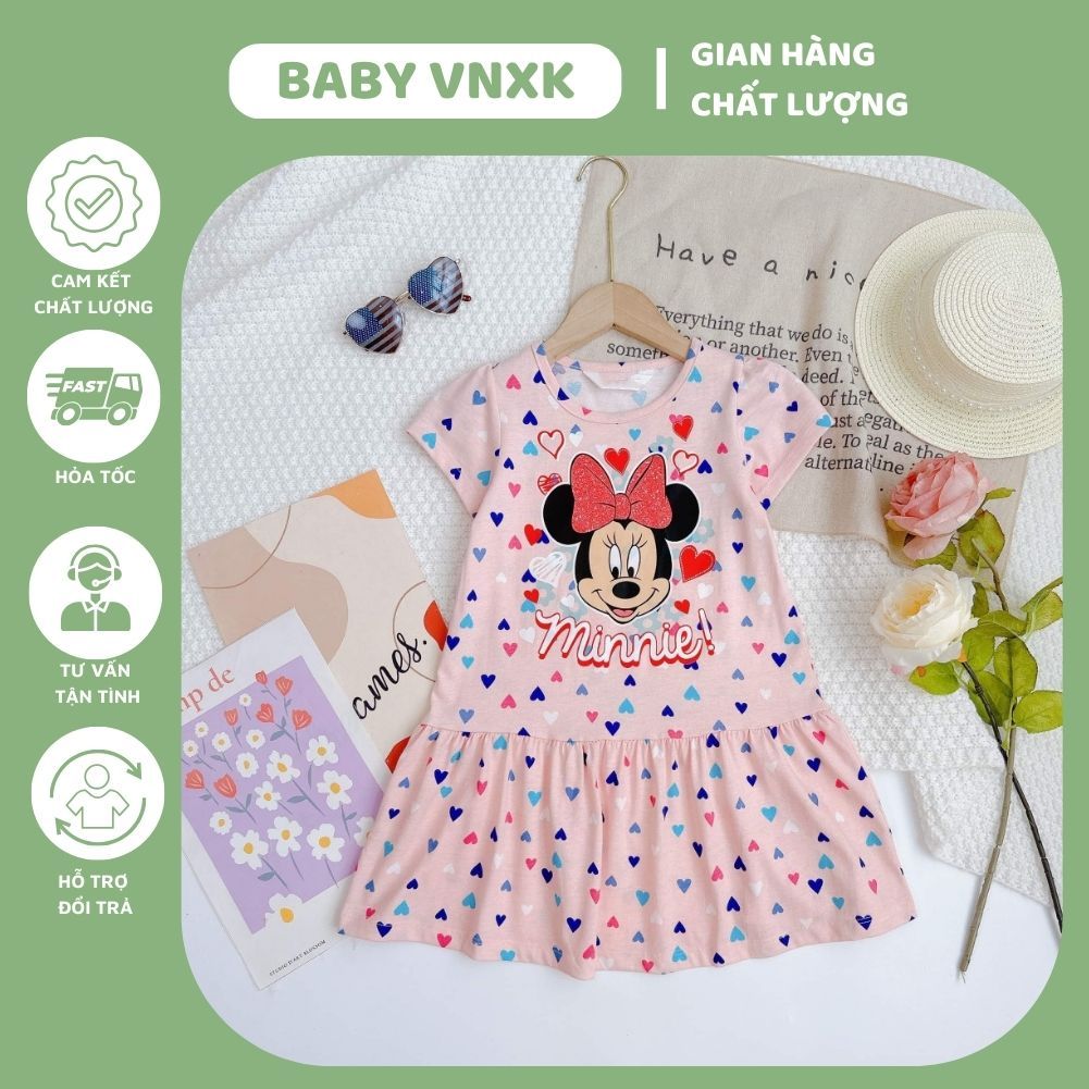 Đầm Thun Tay Ngắn Form Đuôi Cá Size Từ 13-40kg VNXK