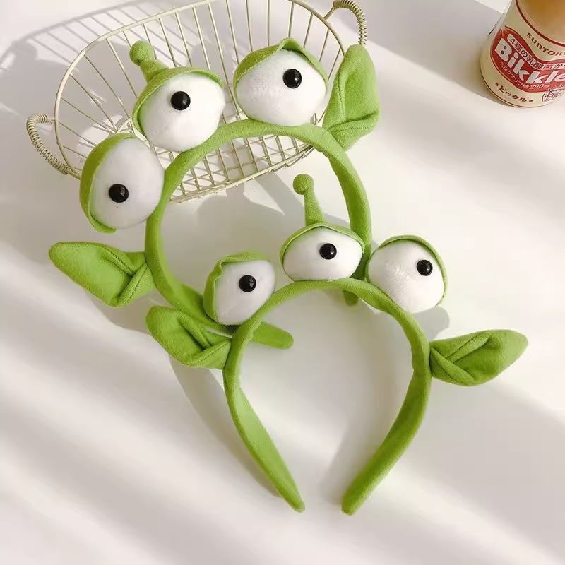 Băng Đô Cài Tóc Họa Tiết Hoạt Hình Quái Vật Ba Mắt Dễ Thương Cho Nữ