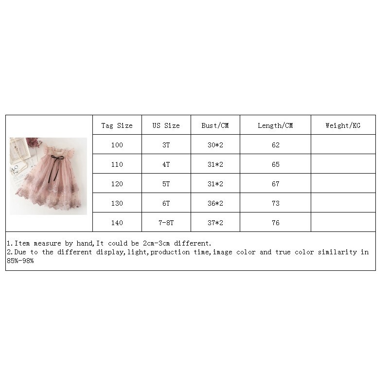 Đầm công chúa xòe phối ren hoa đính nơ xinh xắn dành cho bé gái