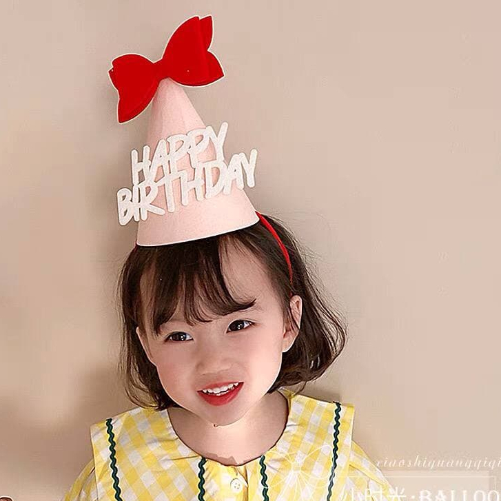 Mũ sinh nhật phong cách Hàn Quốc xinh xắn, Mũ sinh nhật dạ hottrend dễ thương