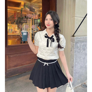 [Ảnh Thật / Sẵn] 🫧 ÁO LEN HOẠ TIẾT TIỂU THƯ