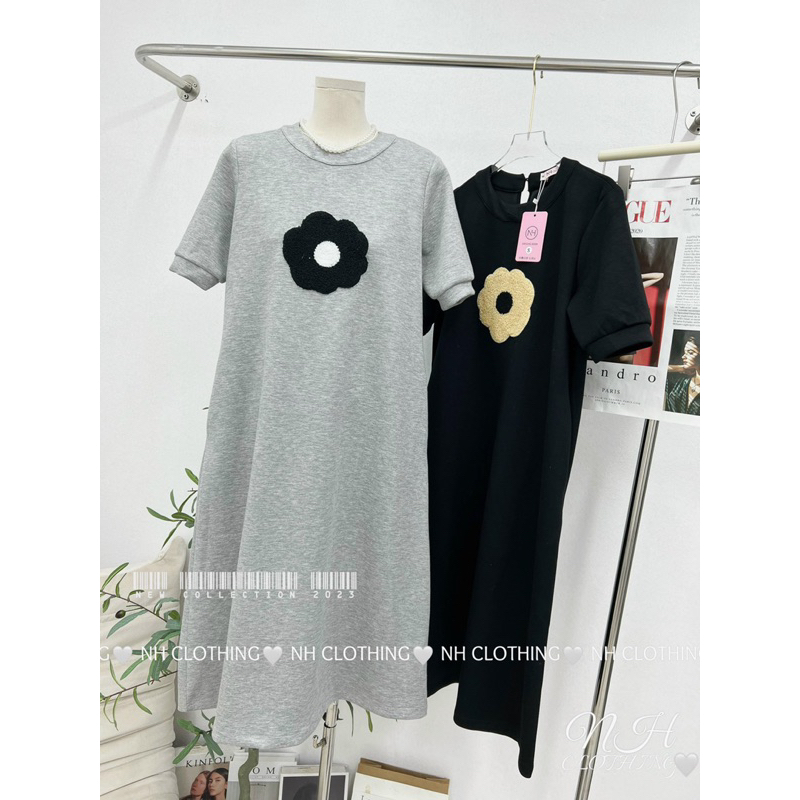 Váy nỉ mềm mại bông hoa tiểu thư