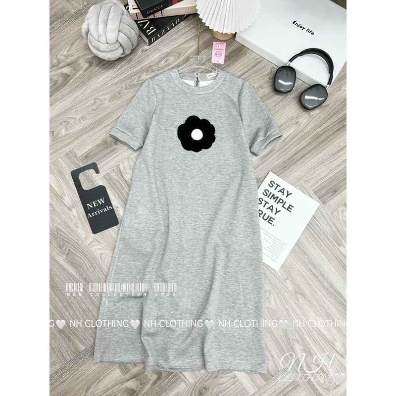 Váy nỉ mềm mại bông hoa tiểu thư