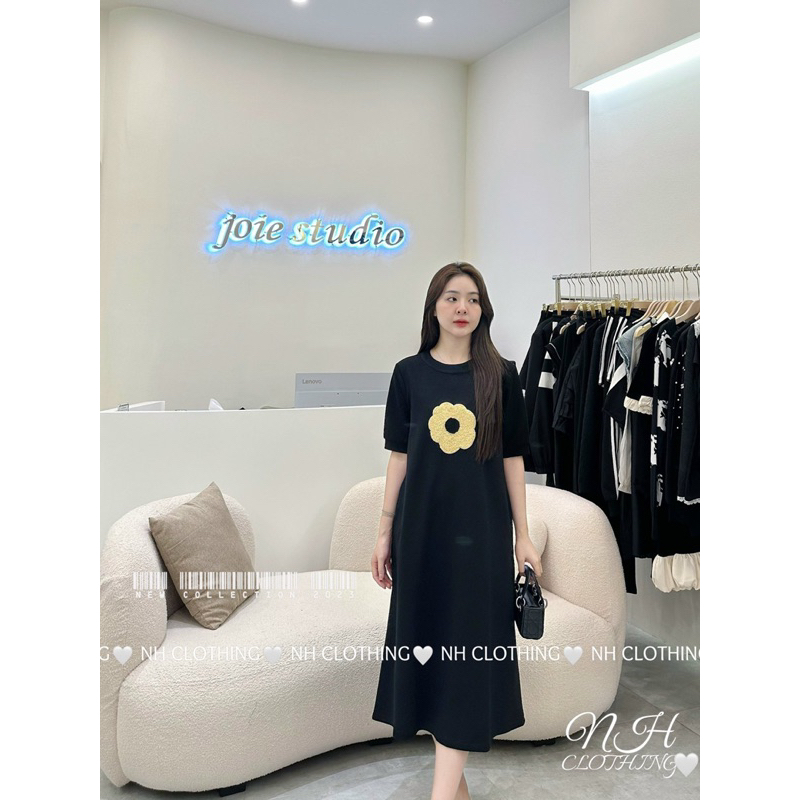 Váy nỉ mềm mại bông hoa tiểu thư