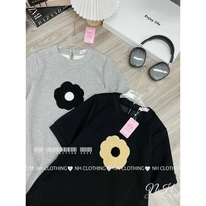 Váy nỉ mềm mại bông hoa tiểu thư