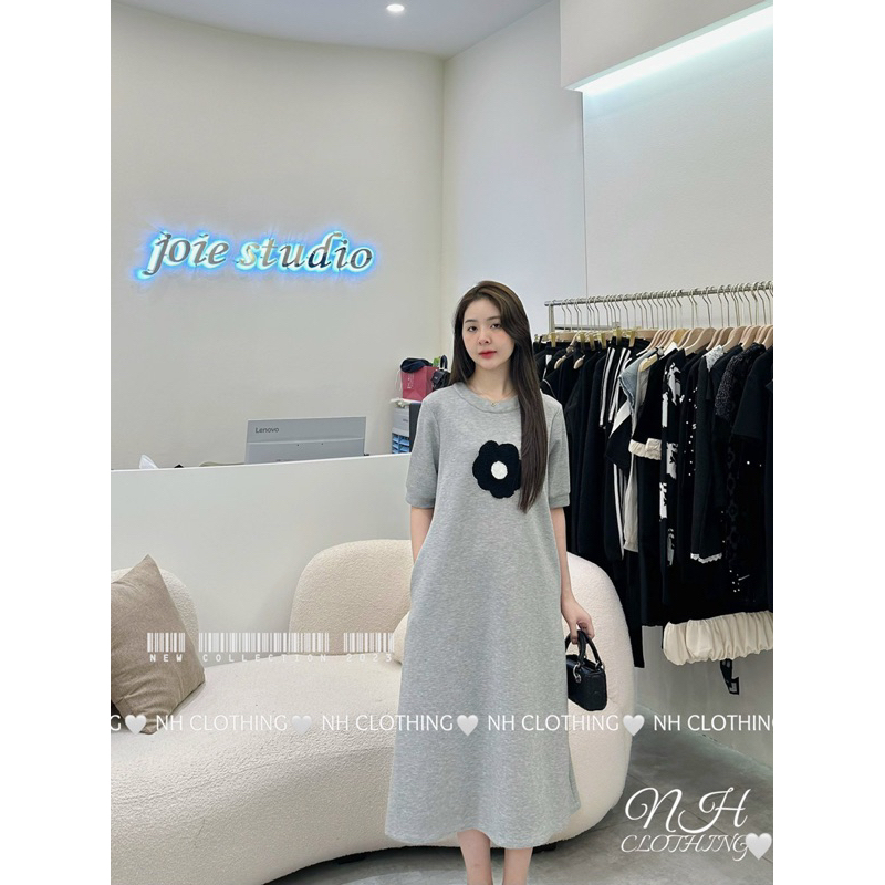 Váy nỉ mềm mại bông hoa tiểu thư