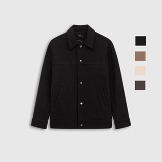 Áo khoác dạ nam ROWAY chất liệu dạ ép cao cấp | Dạ cúc bấm V2