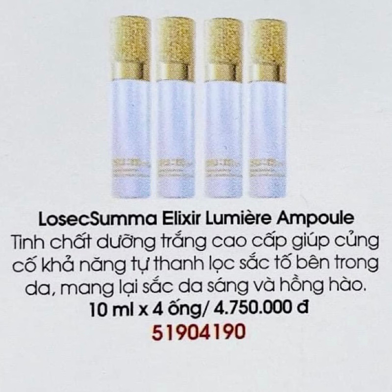 [Combo 30 gói] Tinh chất dưỡng trắng da Su:m Sum 37 Losec Summa Elixir Lummiere Ampoule