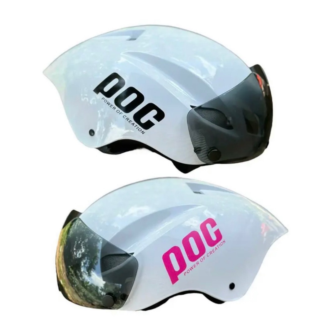 Mũ Bảo Hiểm P.OC Đuôi Nhọn Nhiều Màu, Tặng Kèm Tai Mèo Ngẫu Nhiên