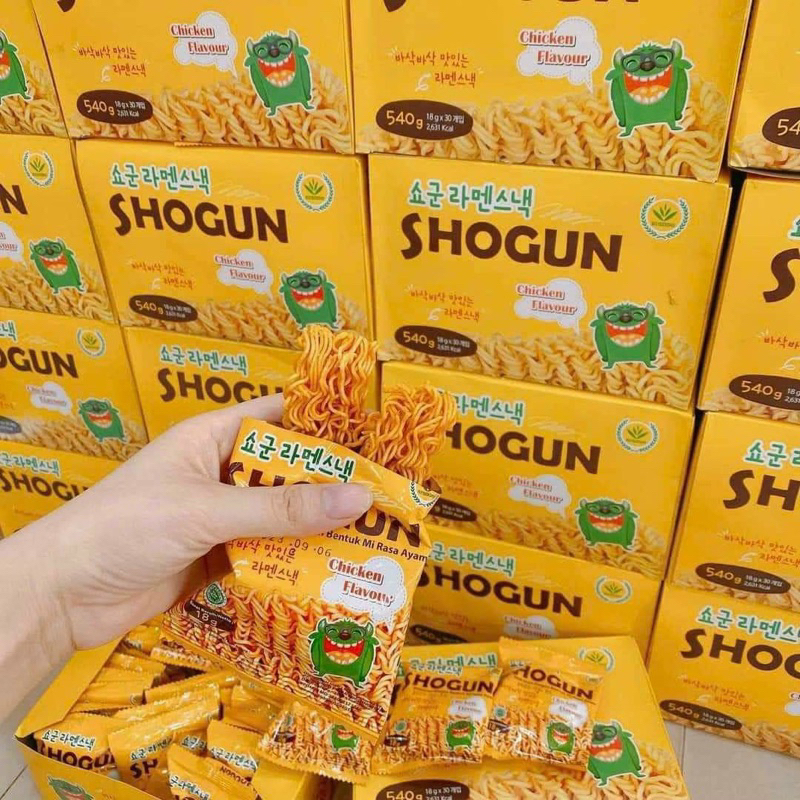 Snack mì tôm trẻ em ăn liền Shogun Hàn Quốc rắc phomai - Một gói (LẺ)