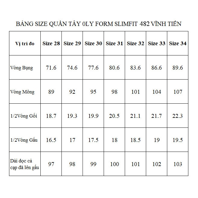 Quần Tây Dáng Trẻ Form Ôm 0ly Slimfit Vĩnh Tiến 482-Mã 05