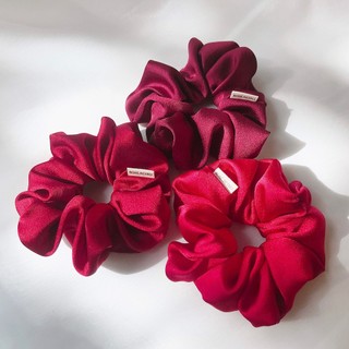 Scrunchies tone màu ĐỎ - Cột Tóc Vải Handmade By Rosé.retro