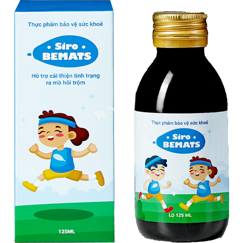 BEMATS - Siro giúp giảm nóng trong, ra mồ hồi trộm, táo bón, lưỡi rêu vàng, môi khô 125mL