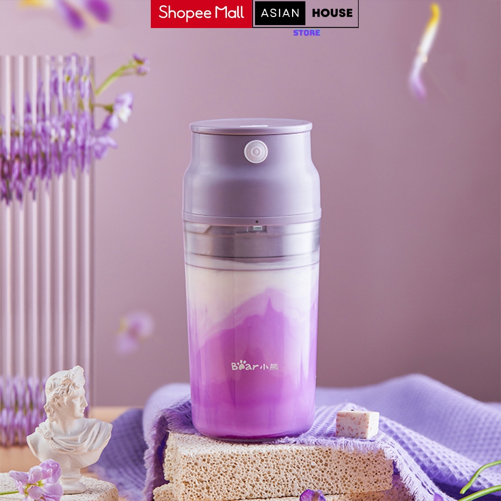 Máy Xay Sinh Tố Cầm Tay Bear LLJ-Q04B5 Dung Tích 300ML Pin Sạc Bền Bỉ Bảo Hành 12 Tháng