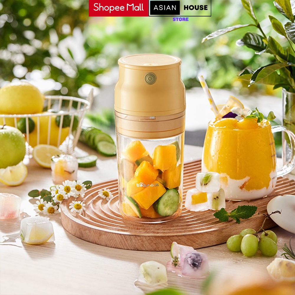 Máy Xay Sinh Tố Cầm Tay Bear LLJ-Q04B5 Dung Tích 300ML Pin Sạc Bền Bỉ Bảo Hành 12 Tháng