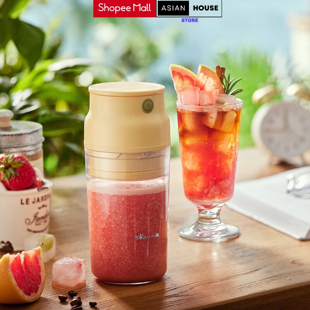 Máy Xay Sinh Tố Cầm Tay Bear LLJ-Q04B5 Dung Tích 300ML Pin Sạc Bền Bỉ Bảo Hành 12 Tháng