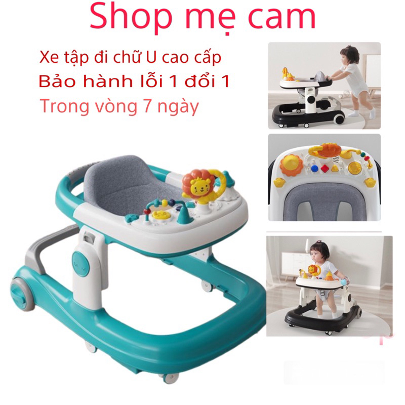 Xe tập đi Chữ U Cho Bé. Xe Tập Đi hàng cao cấp kèm bàn nhạc có bàn ăn dặm