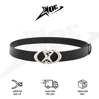 (Có sẵn) AOE STUDIO - Thắt lưng nam nữ Y2K chất  liệu dây nịt da PU cao cấp hình chữ thập