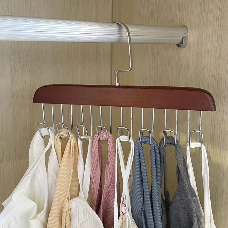 Móc Phơi Bằng Gỗ 8 nhánh Treo Đồ Lót, Khăn , Thắt Lưng, Cà Vạt, Áo 2 Dây Đa Năng Tiện Dụng