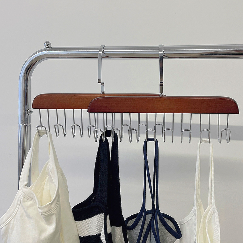 Móc Phơi Bằng Gỗ 8 nhánh Treo Đồ Lót, Khăn , Thắt Lưng, Cà Vạt, Áo 2 Dây Đa Năng Tiện Dụng