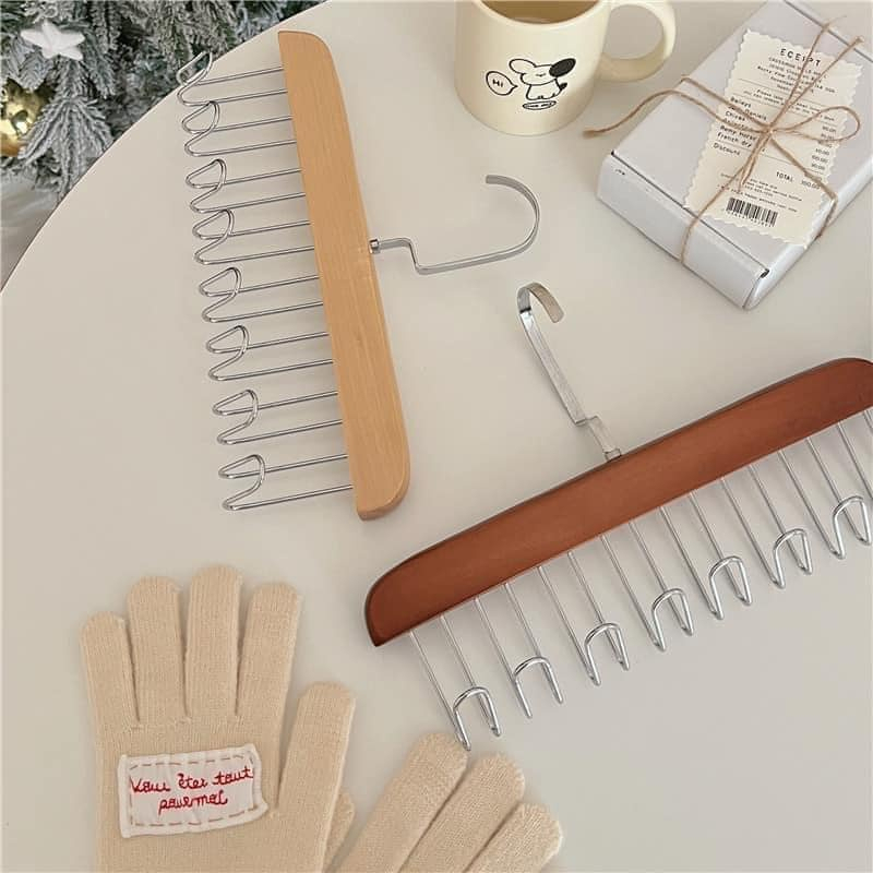 Móc Phơi Bằng Gỗ 8 nhánh Treo Đồ Lót, Khăn , Thắt Lưng, Cà Vạt, Áo 2 Dây Đa Năng Tiện Dụng