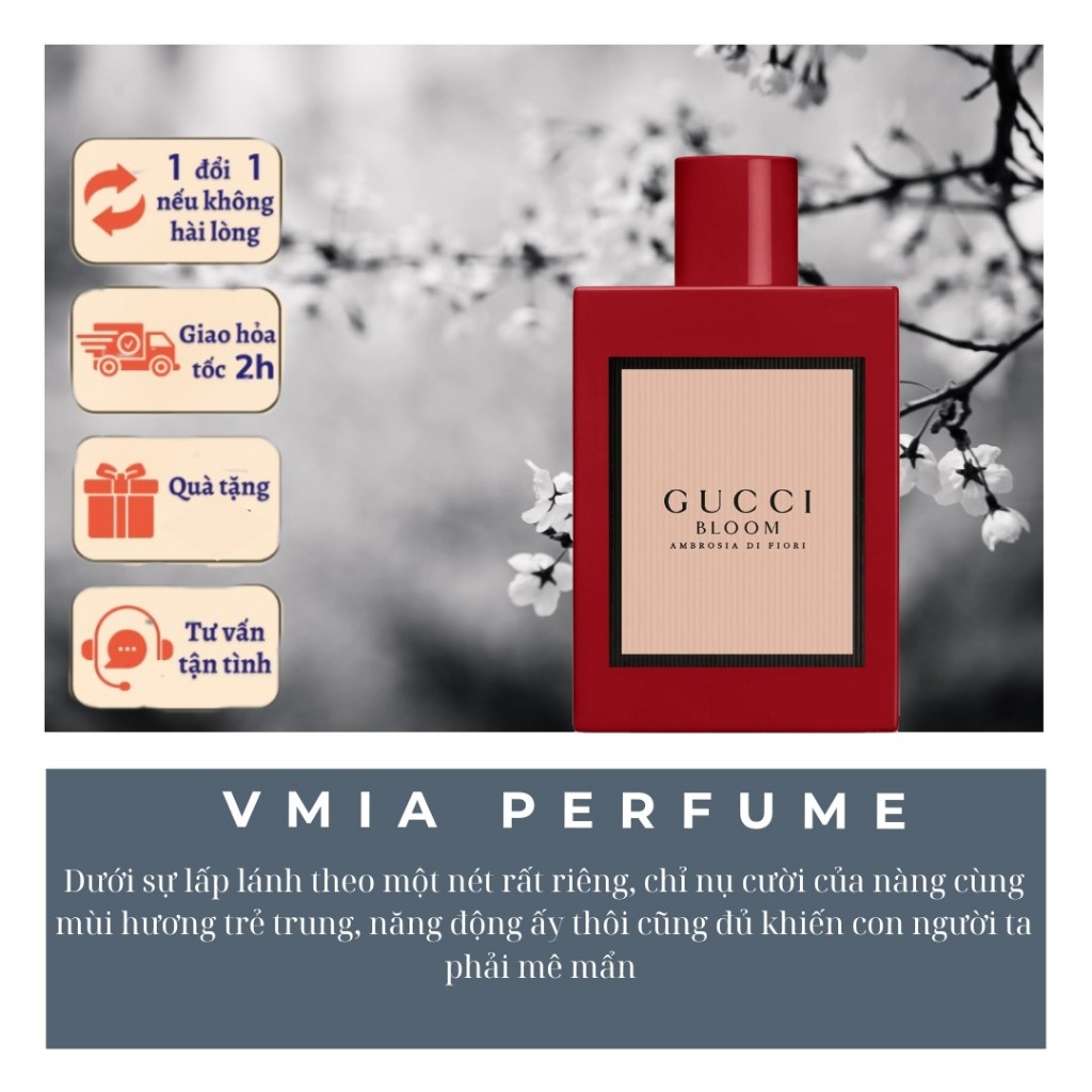 -ⱽᵐᶦᵃ- Nước hoa dùng thử Gucci Bloom Ambrosia di Fiori Eau de Parfum for Woman