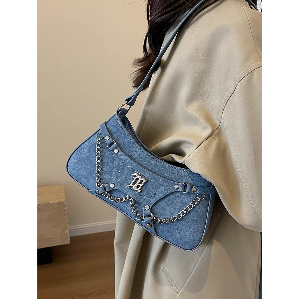 Túi Nữ Kẹp Nách, Túi Xách Cầm Tay Có Dây Đeo Chéo, Túi đeo chéo túi đeo vai phối xích chanh xả KHOÁ M M222