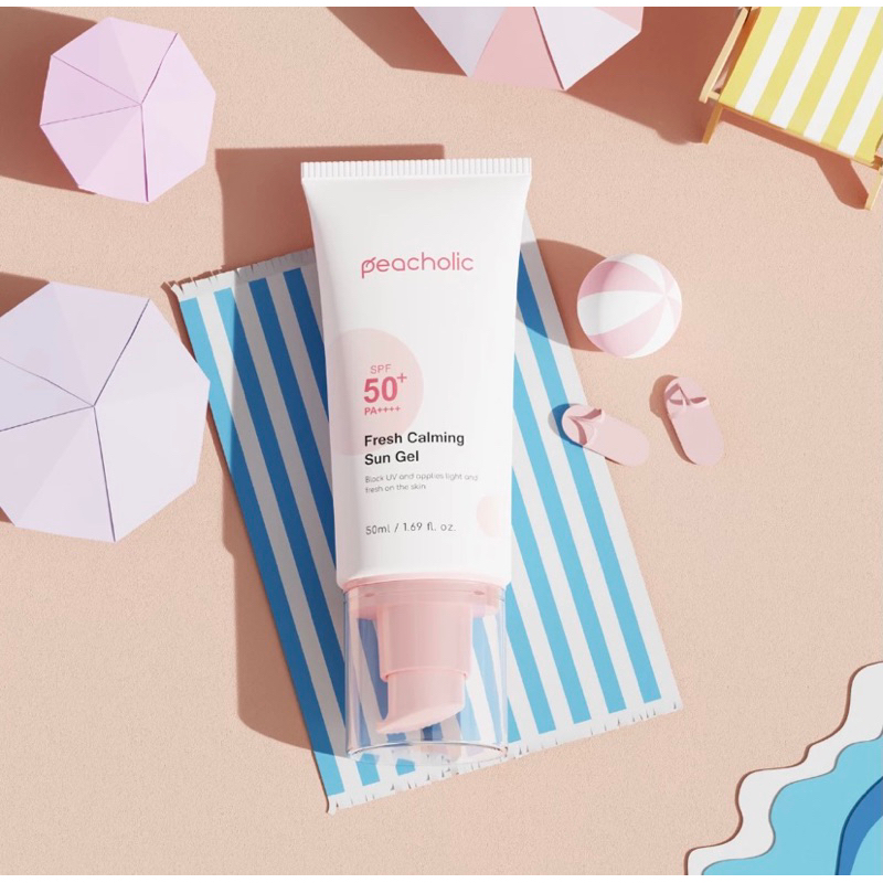 BẢN MỚI Kem chống nắng nâng tone Peacholic Fresh Calming Sun Gel Finish Siêu Đẹp 50ml