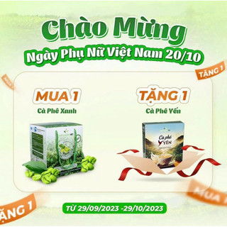 Cà phê xanh kháng mỡ hộp 30 gói tặng 1 thẻ cào