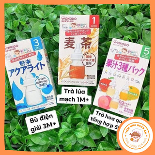 Trà trái cây-lúa mạch- điện giải Wakodo Nhật Bản cho bé từ 5 tháng tuổi