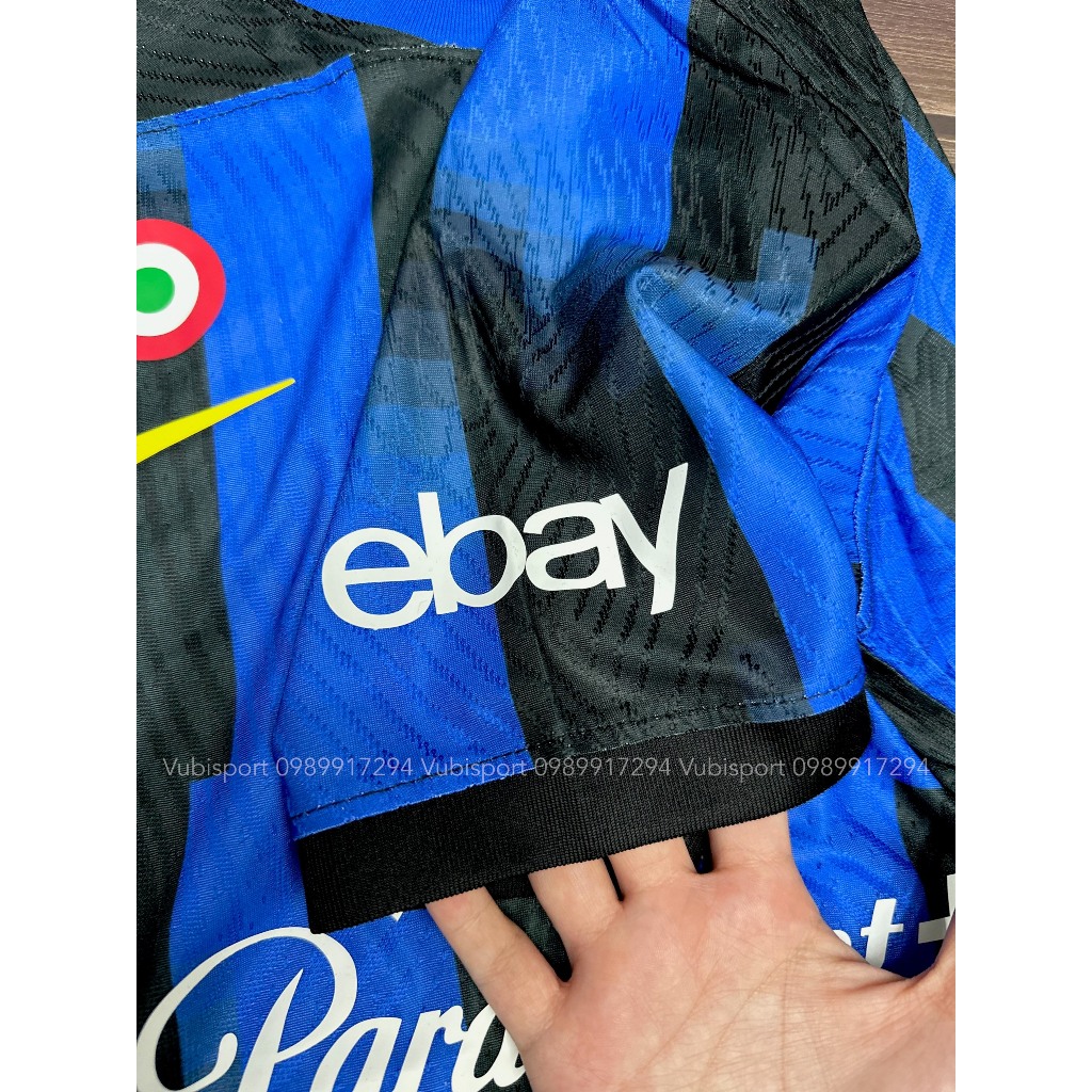 Áo bóng đá cao cấp player phiên bản cận hãng clb Inter Milan áo xanh sọc đen sân nhà vải dệt cao cấp 2023 2024