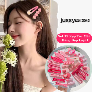 Set 19 Kẹp Tóc Mái Jussy Fahion Kẹp Tóc Nữ Phong Cách Thời Trang Hàn Quốc Hot Trend